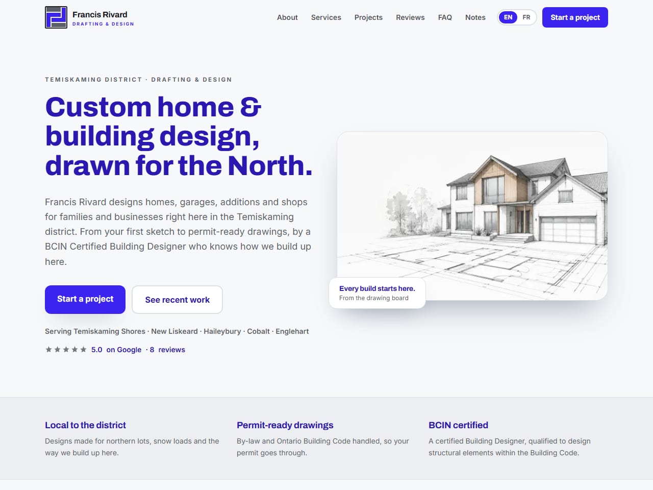 Francis Rivard Drafting & Design homepage