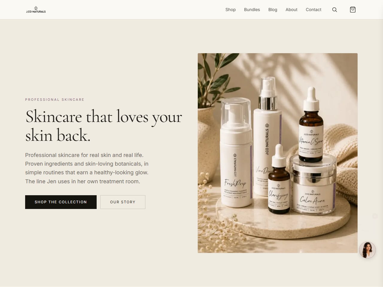 J.Co Naturals homepage