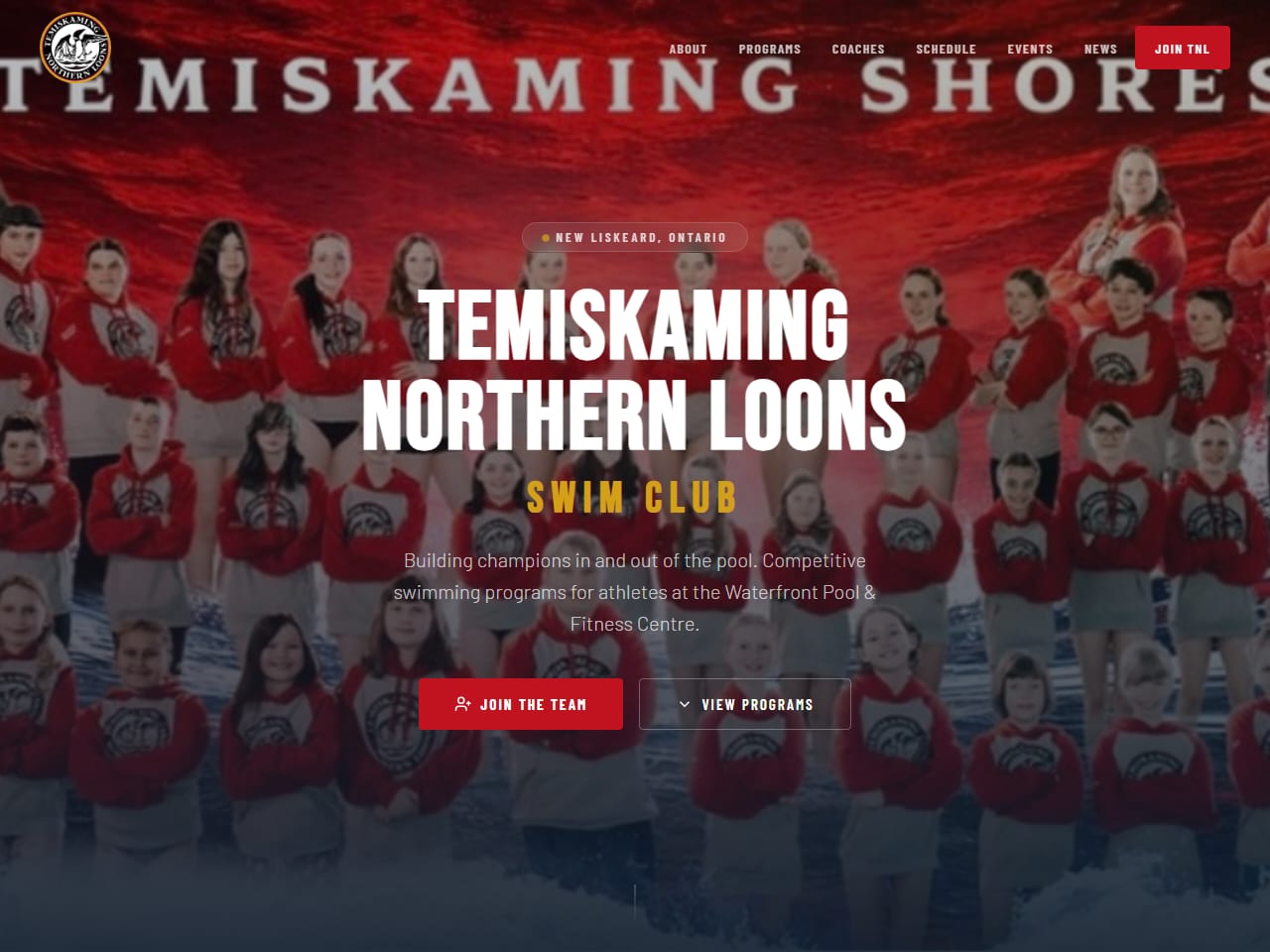 Temiskaming Northern Loons Swim Club homepage